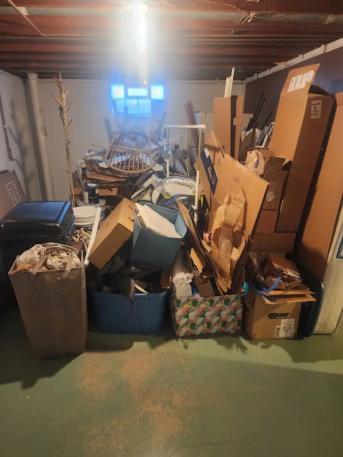 Roll-off dumpster container at job site for 6 Yard Dumpster Rental in Good Hope